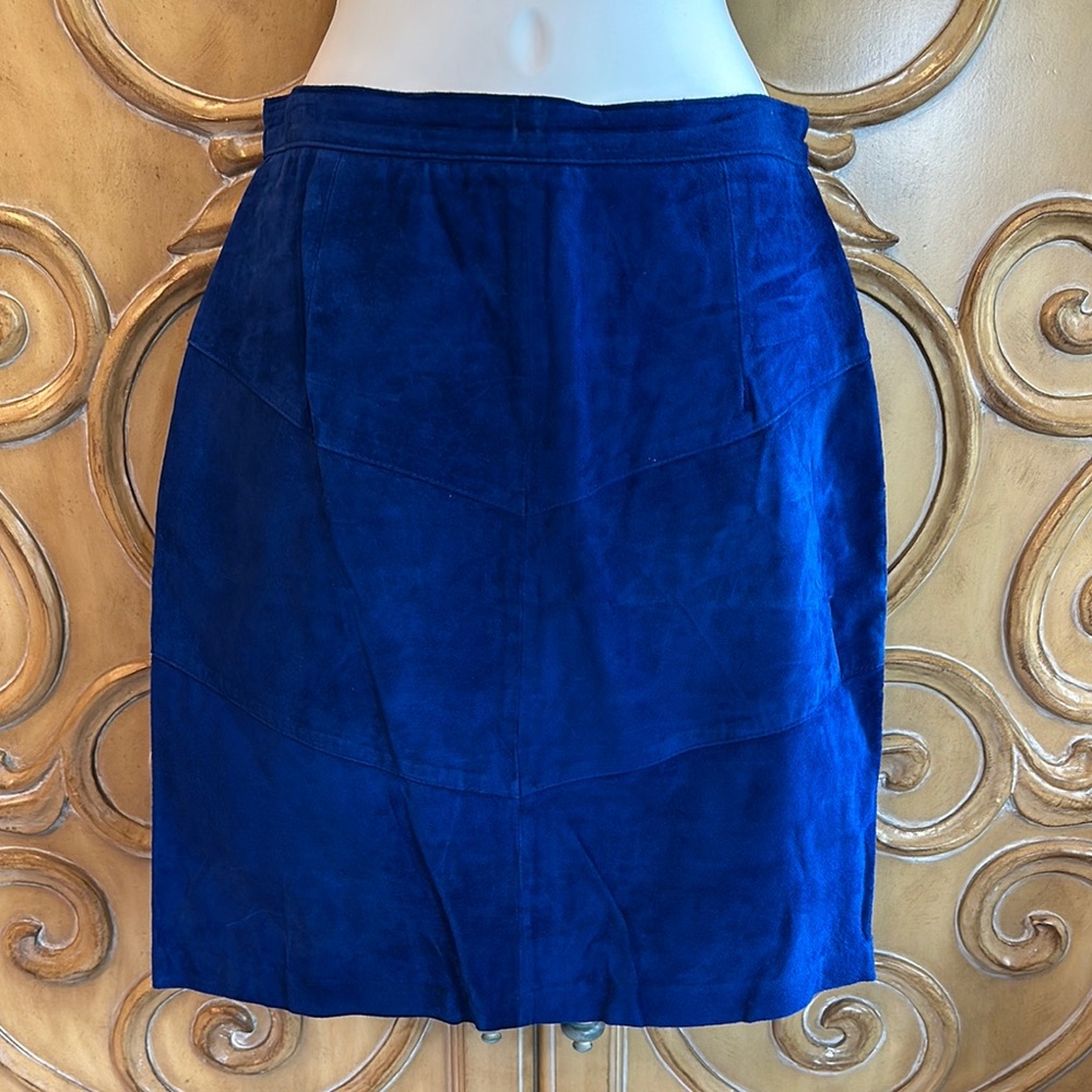 West Bay Blue Suede Skirt